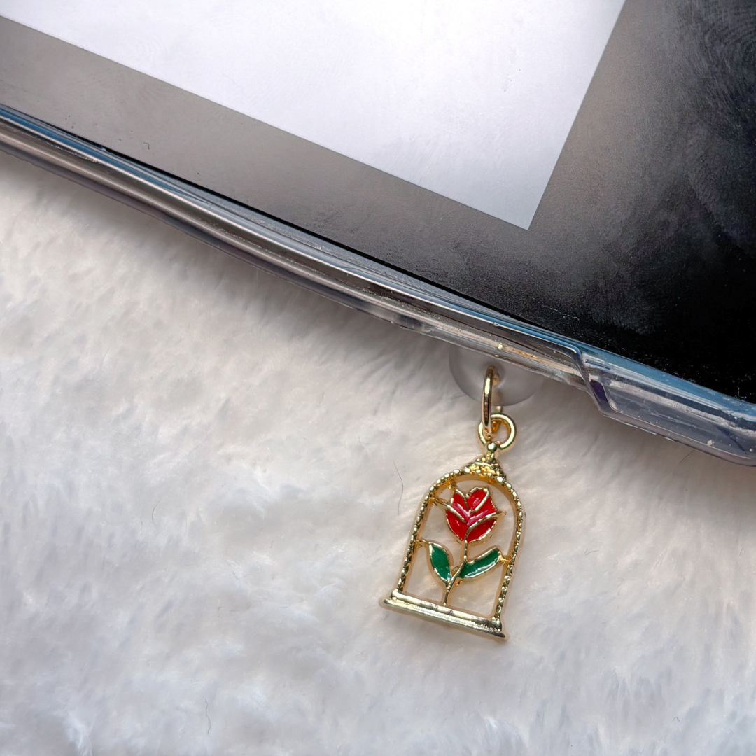 Rose in Gold Case kindle charm