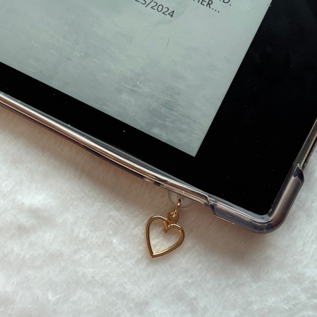 Gold Heart kindle charm