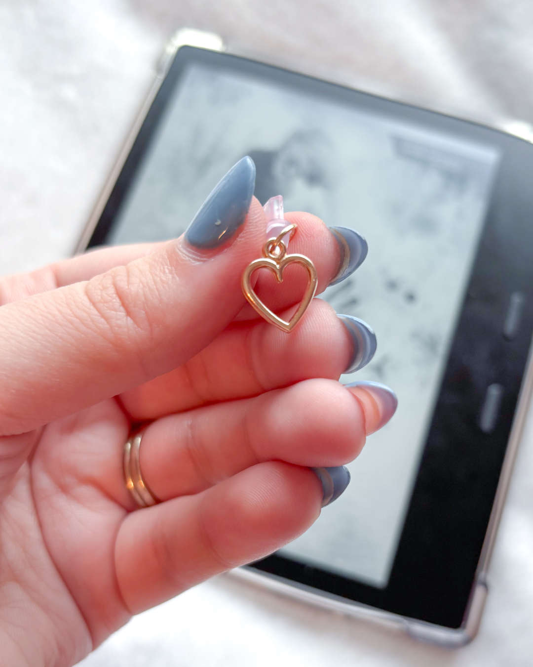 Gold Heart kindle charm