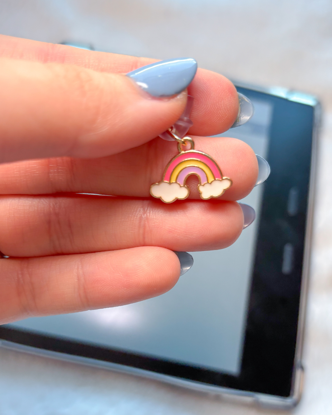 Rainbow kindle charm