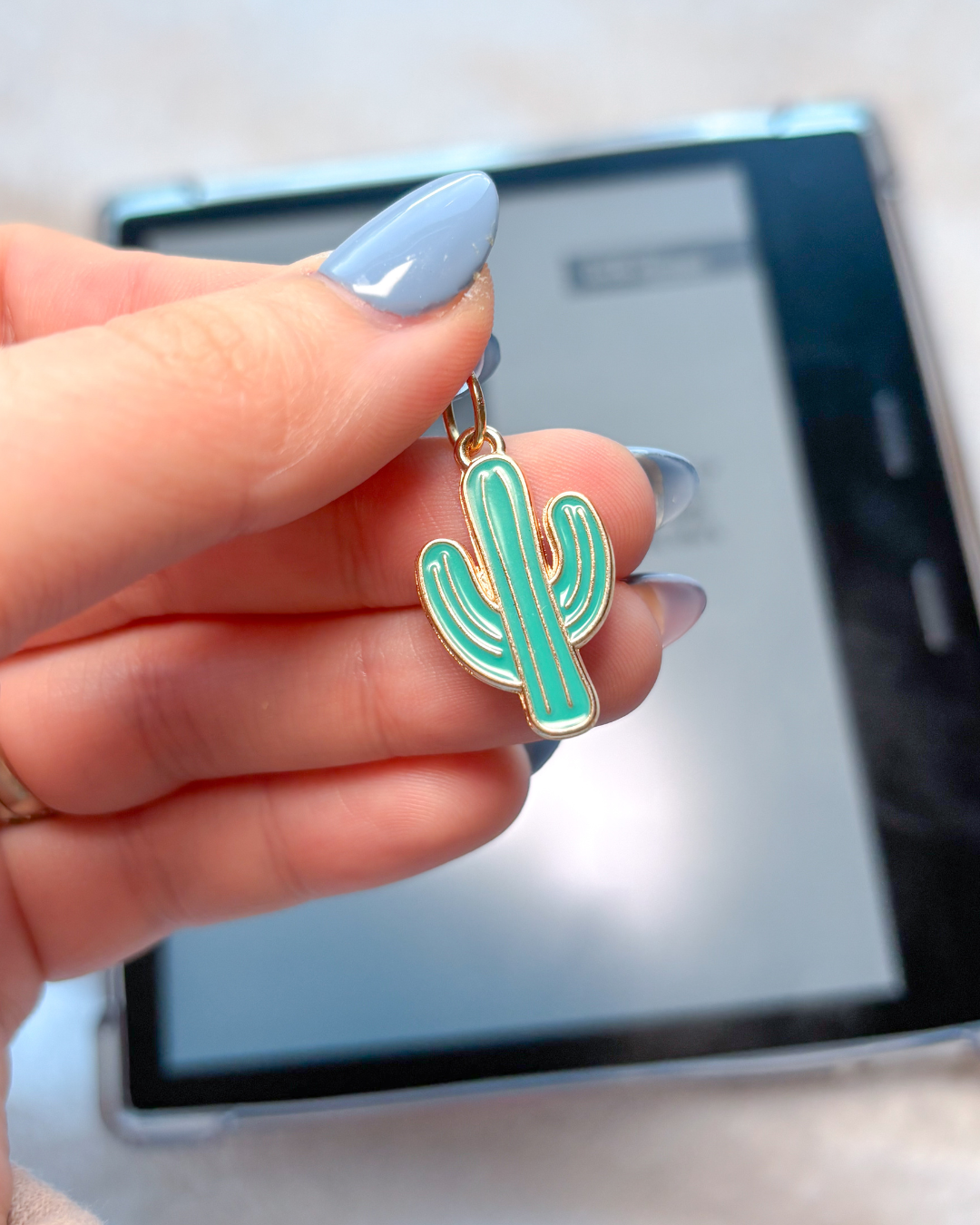 Cactus kindle charm