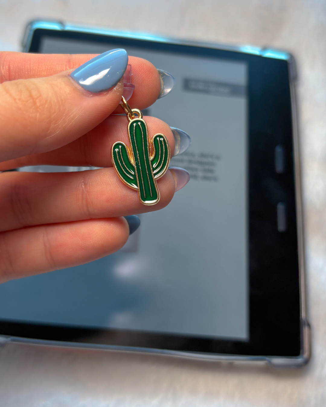 Cactus kindle charm