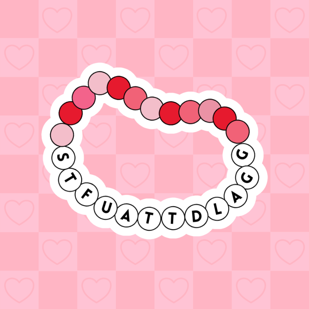 STFUATTDLAGG friendship bracelet sticker