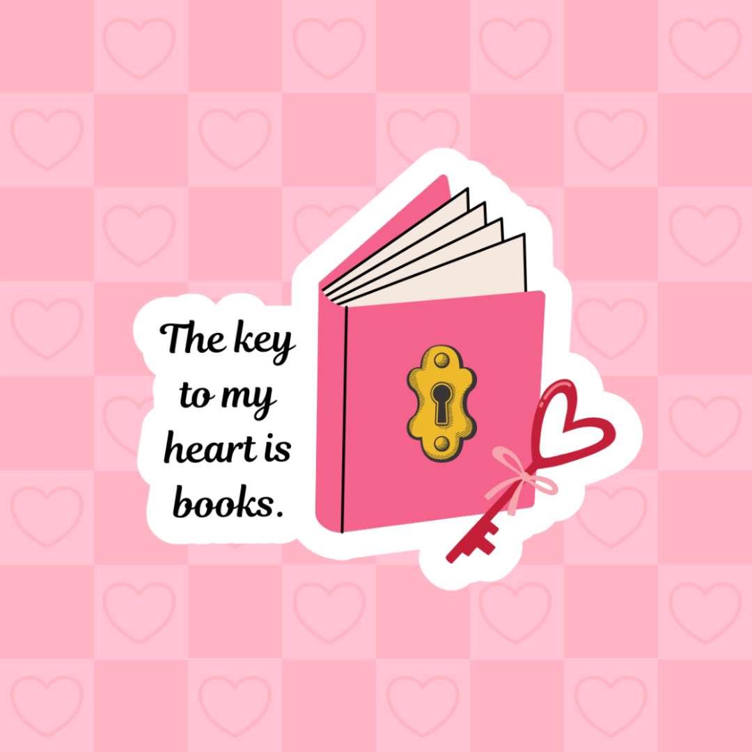 The Key To My Heart Is Books sticker