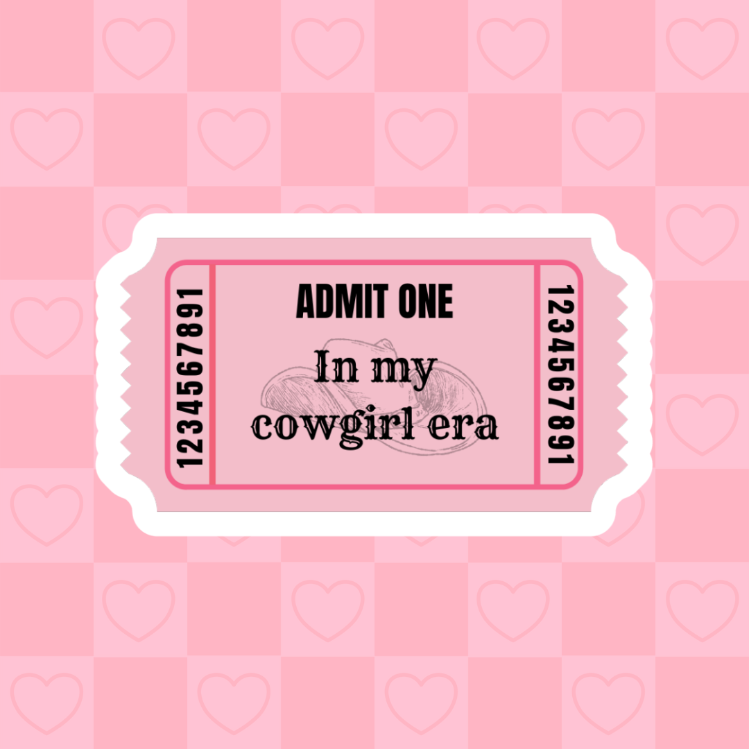 Cowboy Ticket Sticker