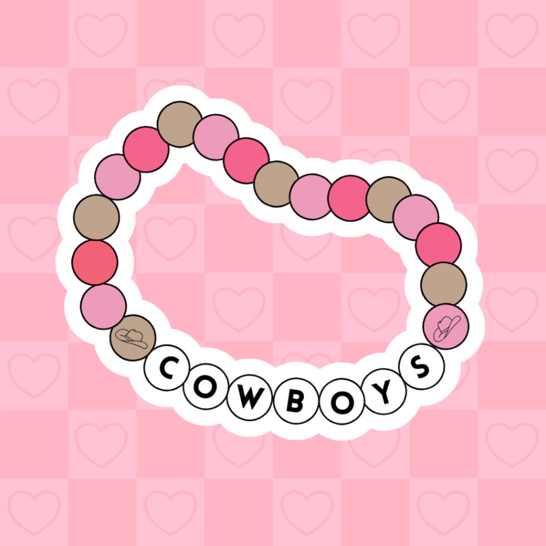 Cowboys friendship bracelet sticker