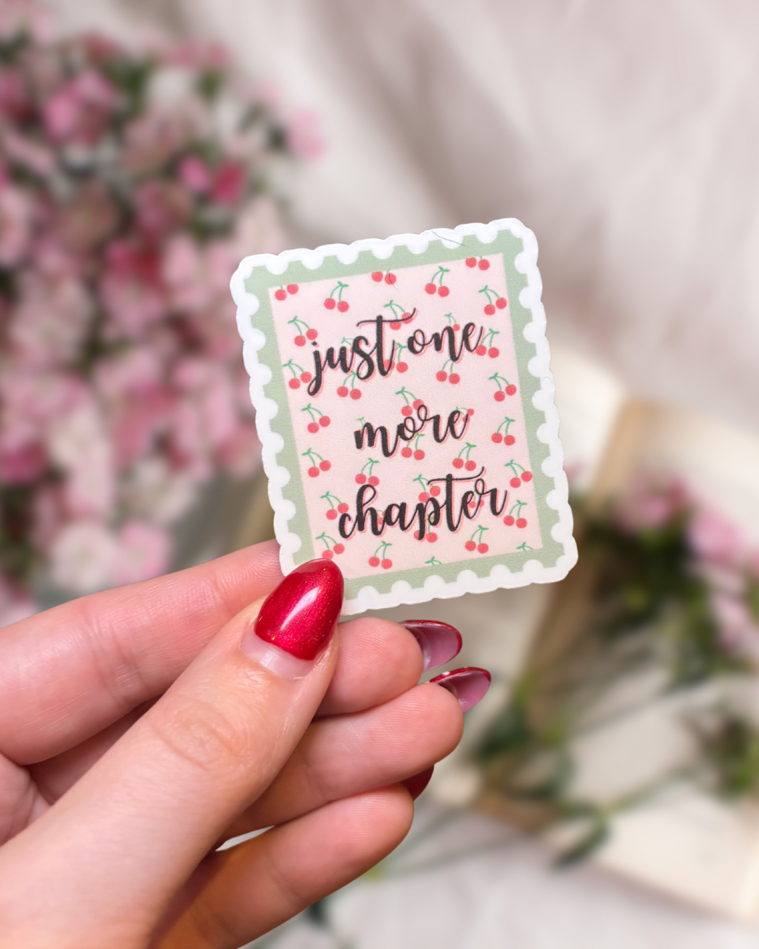 Just One More Chapter (Cherry) Sticker