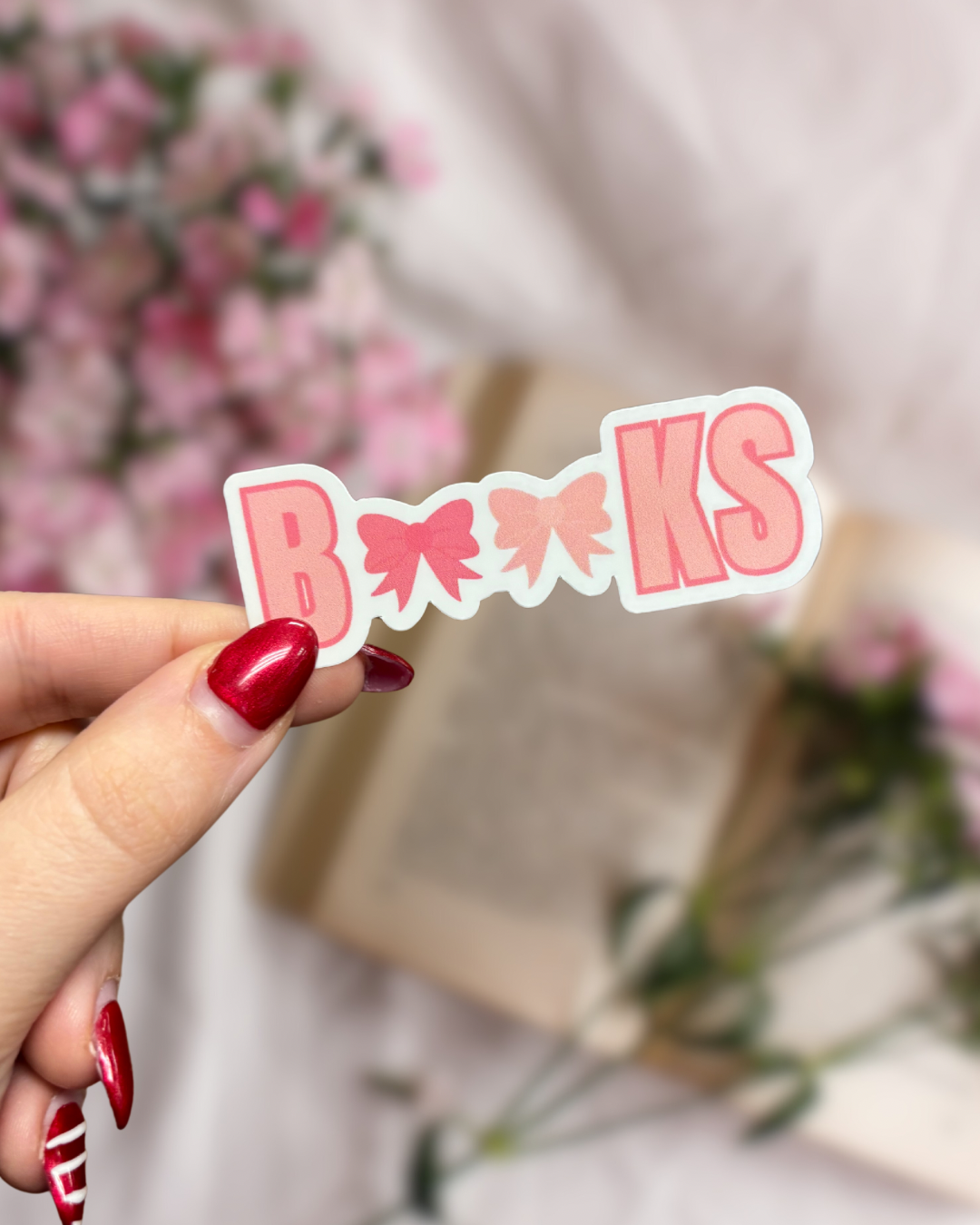 Books with bows stickers