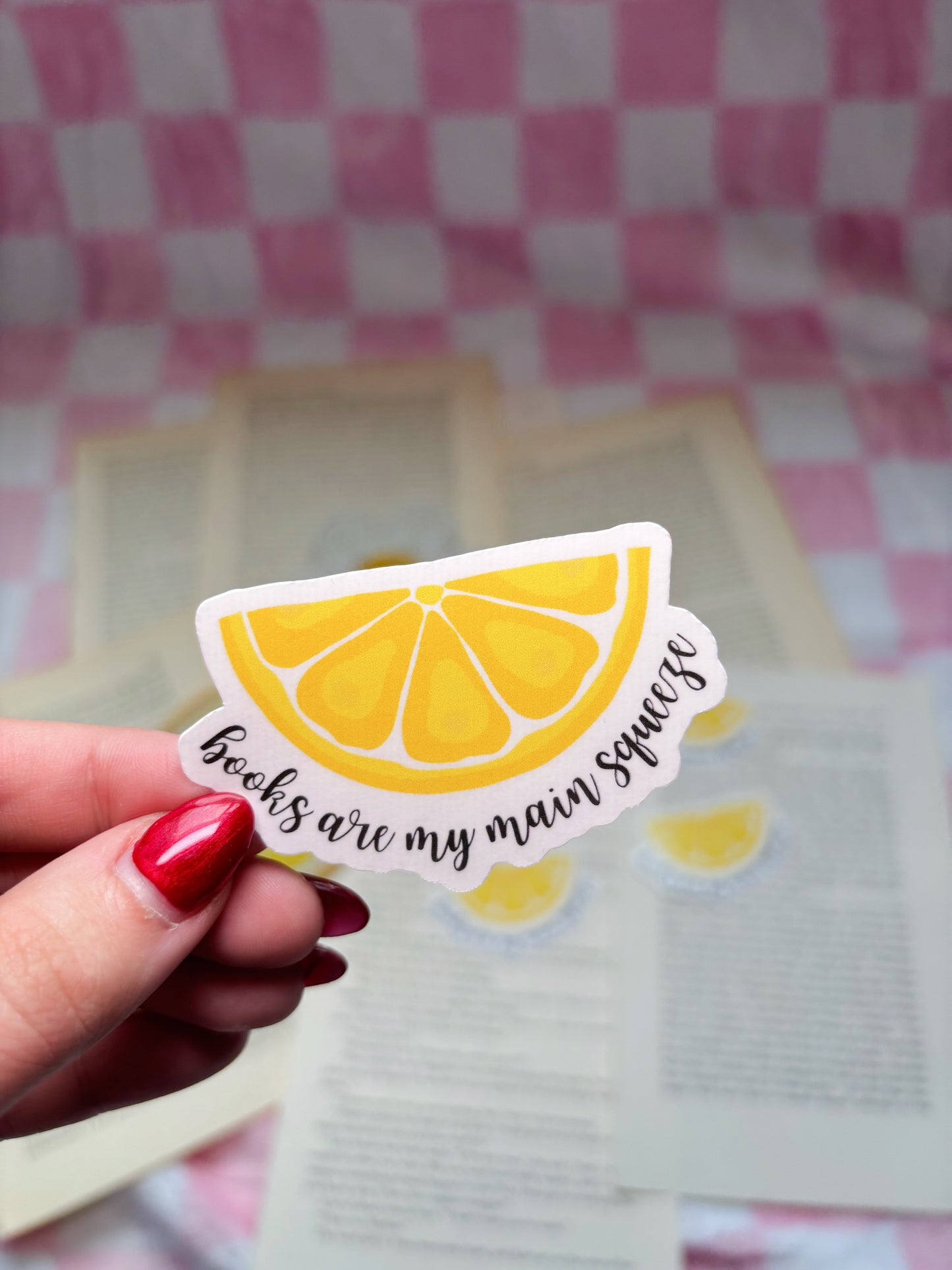 Books are my main squeeze sticker