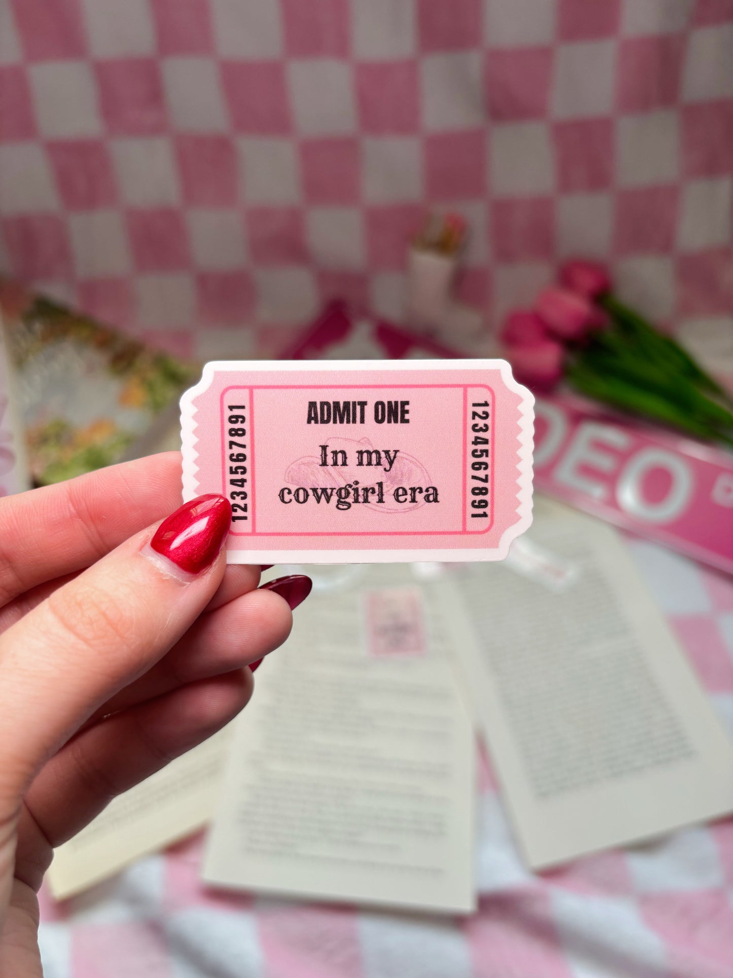 Cowboy Ticket Sticker