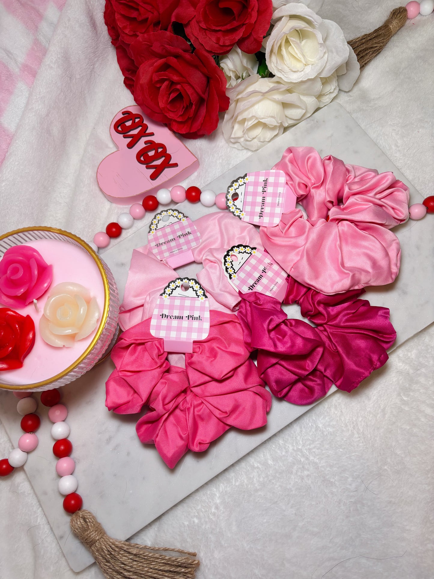 Pink Assorted Scrunchies