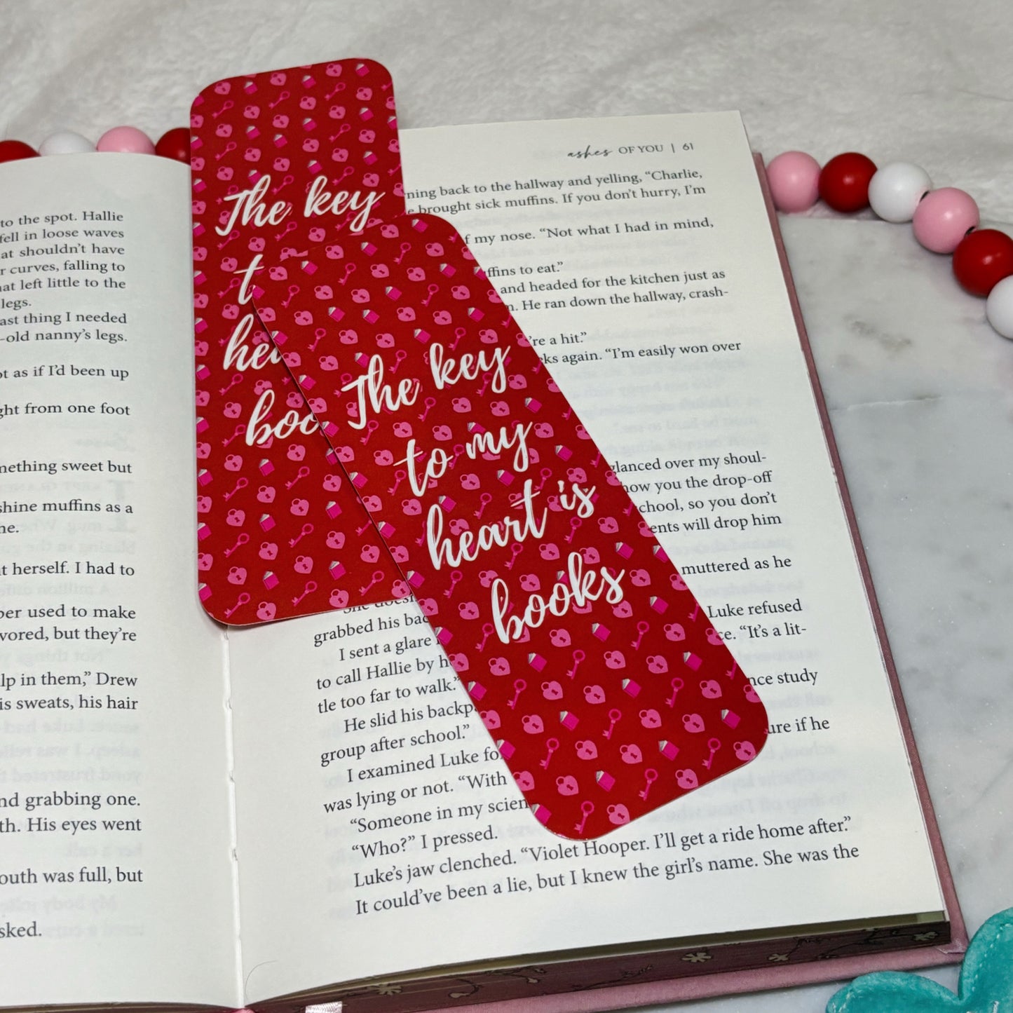 The Key To My Heart is Books Bookmark