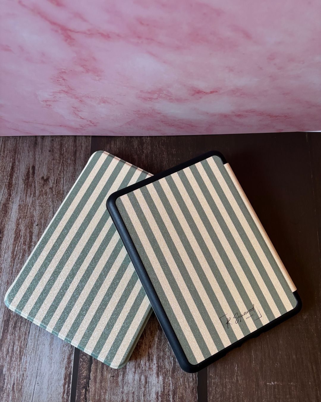 Sage & Stripes Kindle Case