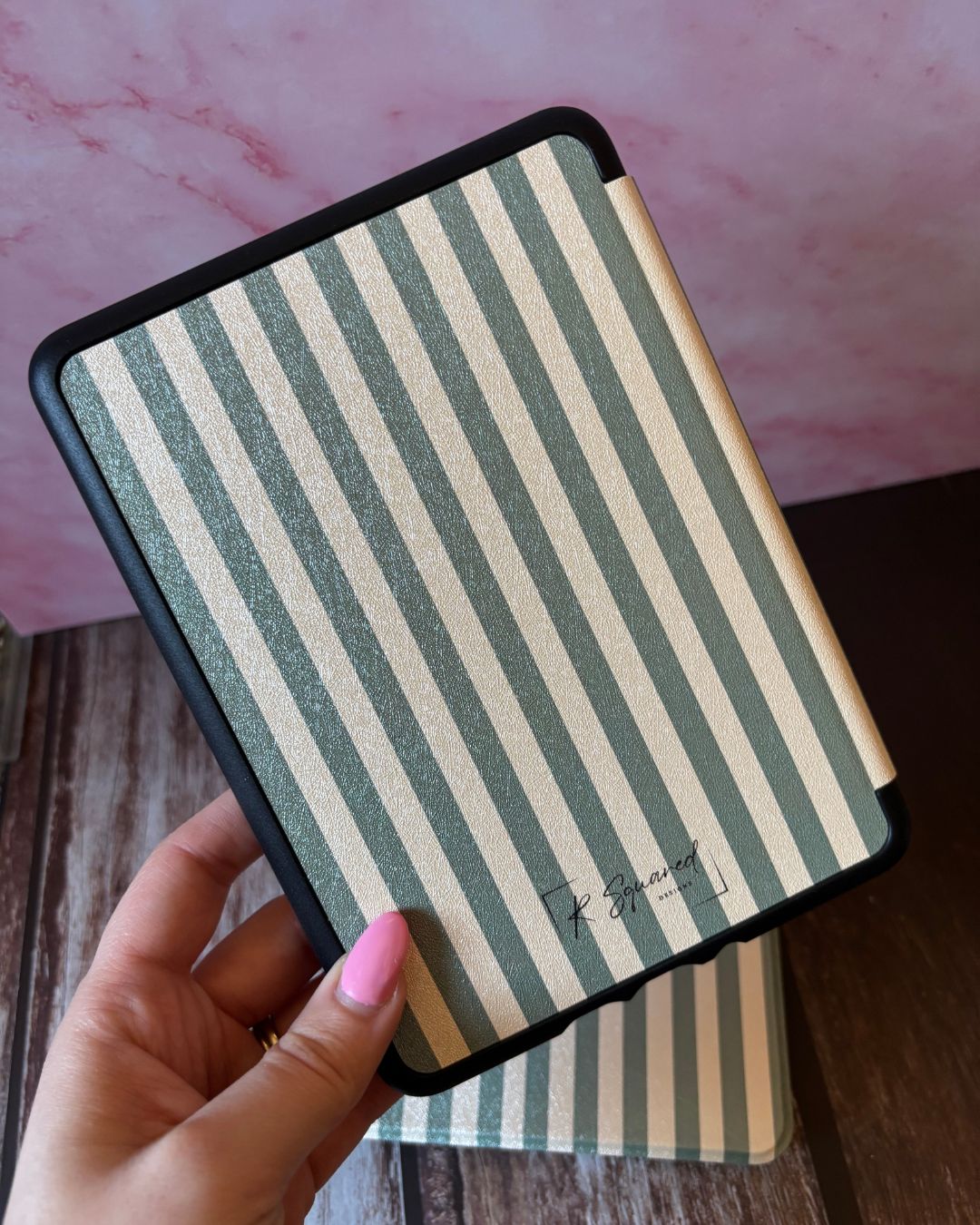 Sage & Stripes Kindle Case